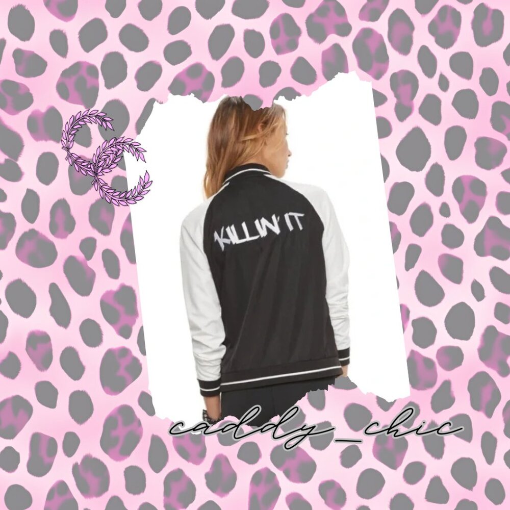 NWT Madden Black and White Bomber Jacket - Size XL